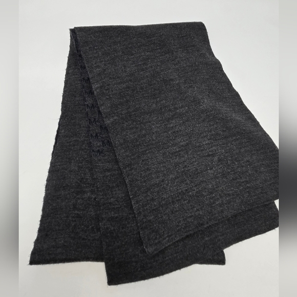 MICHAEL KORS LONG SCARF DARK GREY BLUE MK LOGO PRINT UNISEX MENSWEAR MENS OS - Picture 10 of 12